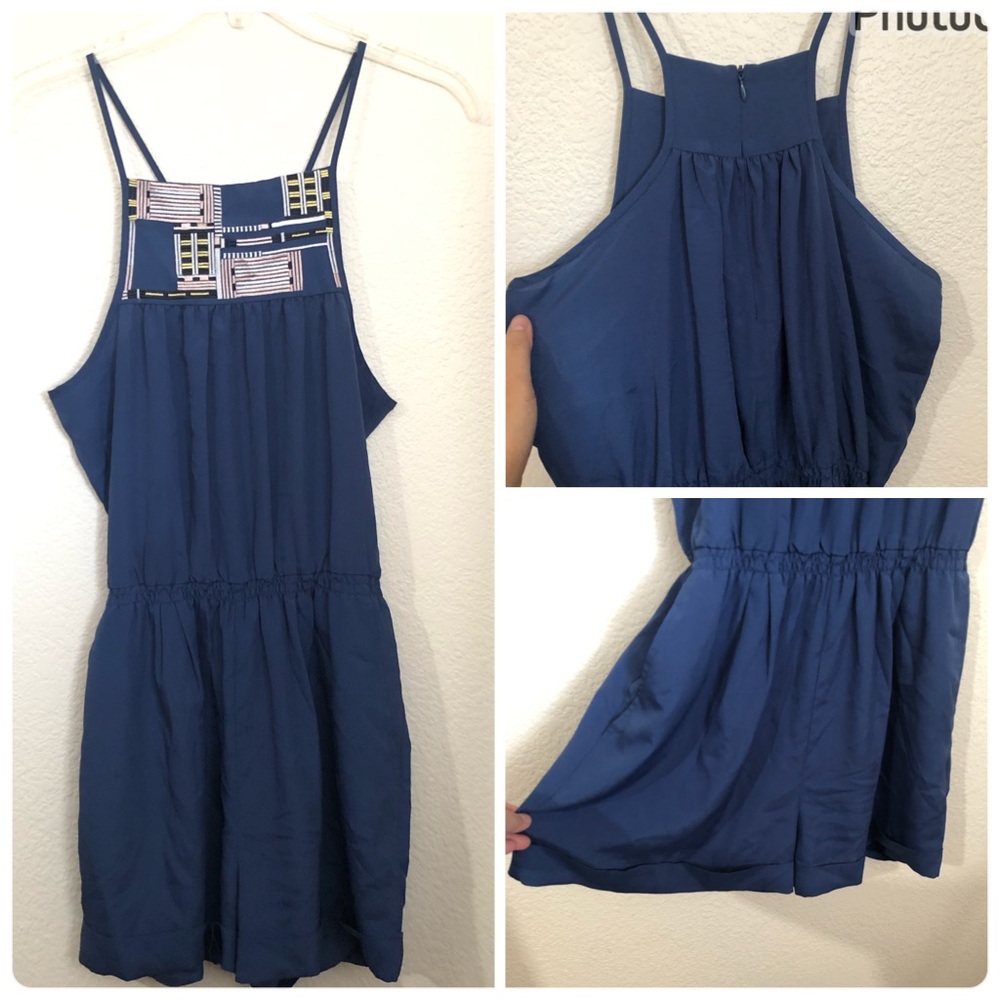 PIPLETTE by ALICE RITTER Small Romper Shorts Racerback Strap Pockets
